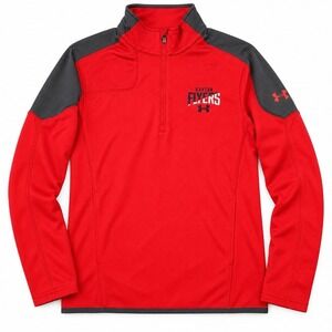 Under Armour Dayton Flyers 1/4 Zip Pullover Men Small Red Gray NCAA University